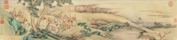 night party antique Chinese Oil Paintings